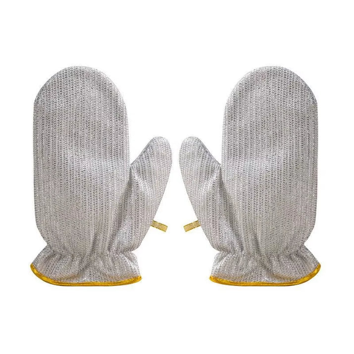 Wire Dishwashing Gloves Kitchen Multifunctional Waterproof and Wear-Resistant Cleaning Silver Wire Dishwashing Gloves